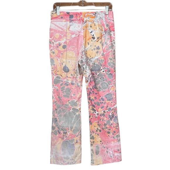 Lefty Multicolor Custom Dyed Marbled High Rise Kick Flare Pants - Picture 3 of 8